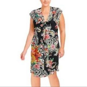 Lauren Ralph Lauren Black Red Floral Paisley Dress